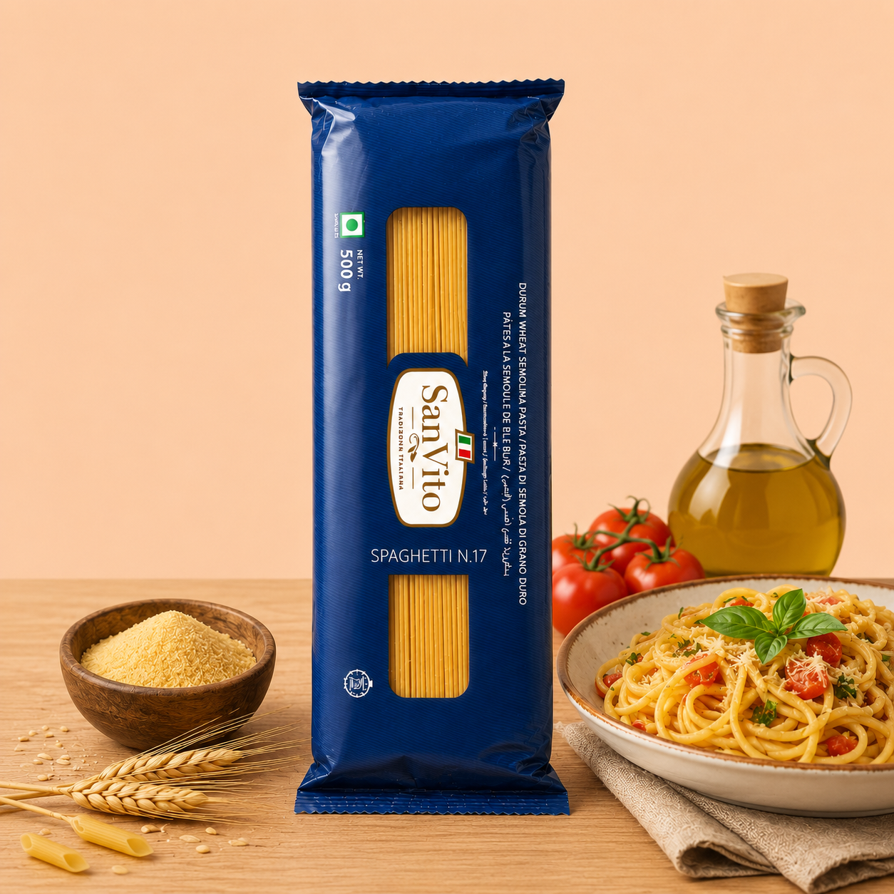 SanVito Spaghetti Pasta 500g | Italian Durum Wheat Pasta