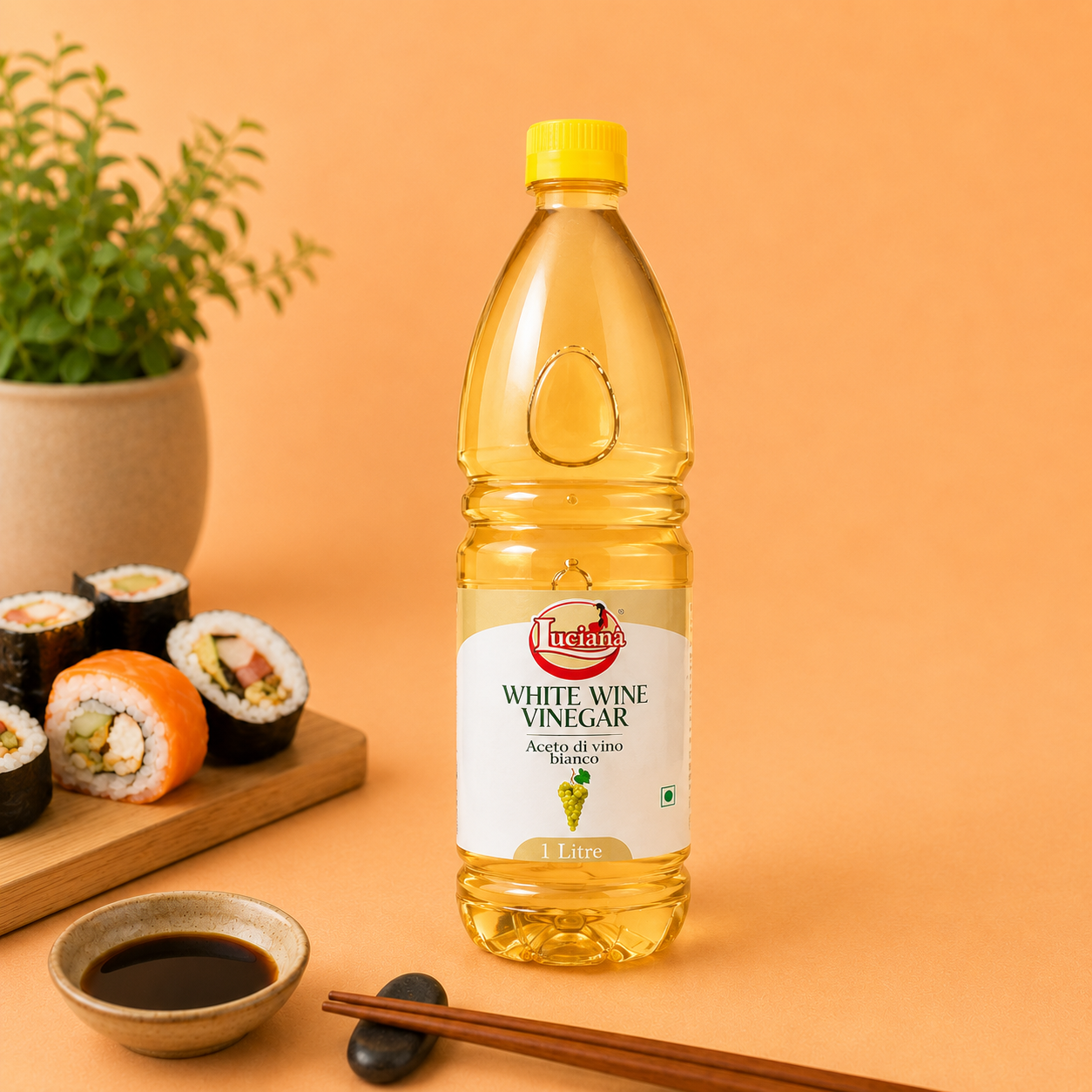 Luciana White Wine Vinegar 1 Litre | Authentic Italian Style White Wine Vinegar