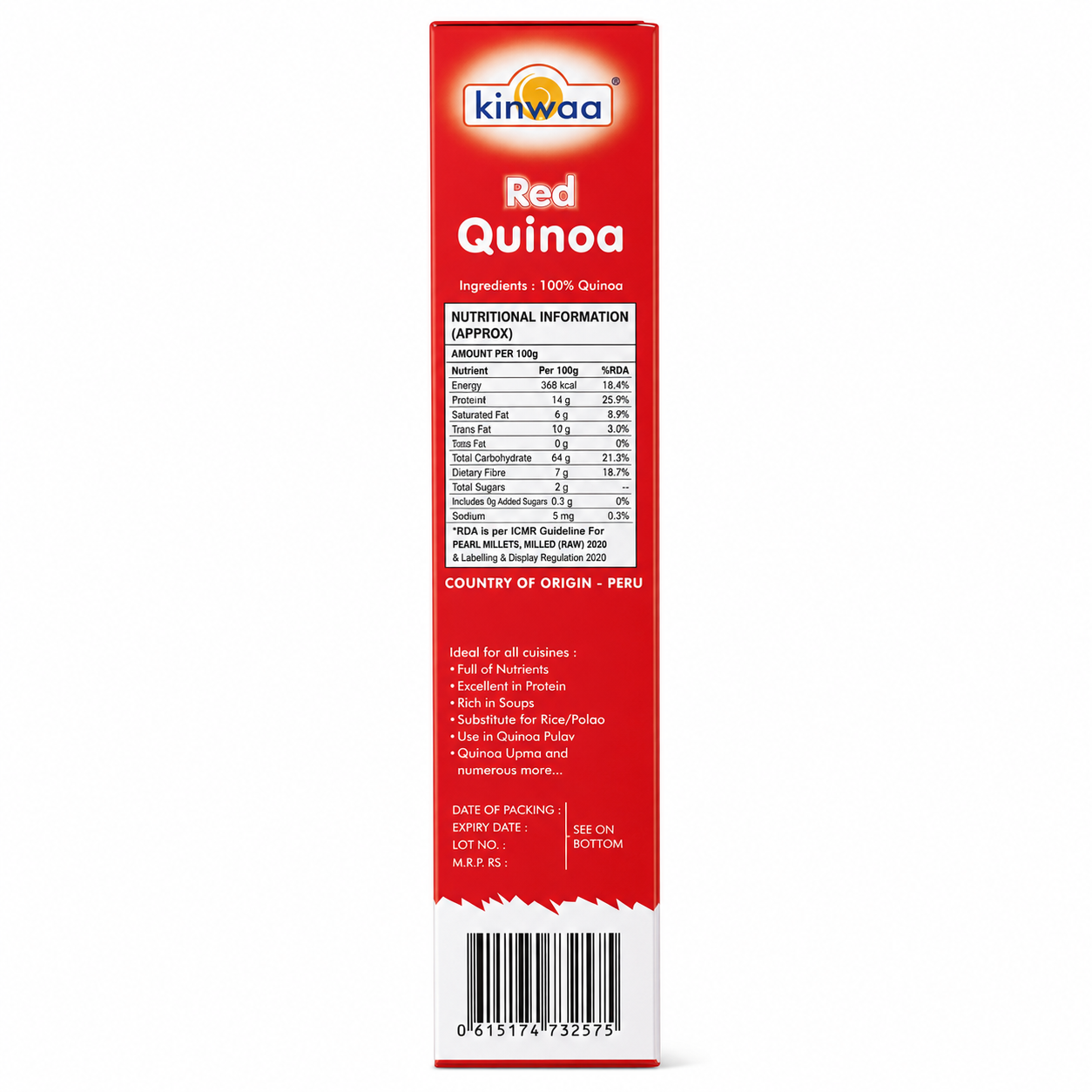 Kinwaa Red Quinoa 500g | Premium Imported Red Quinoa Seeds | High Protein, Rich in Fiber, Gluten Free | 100% Natural Superfood