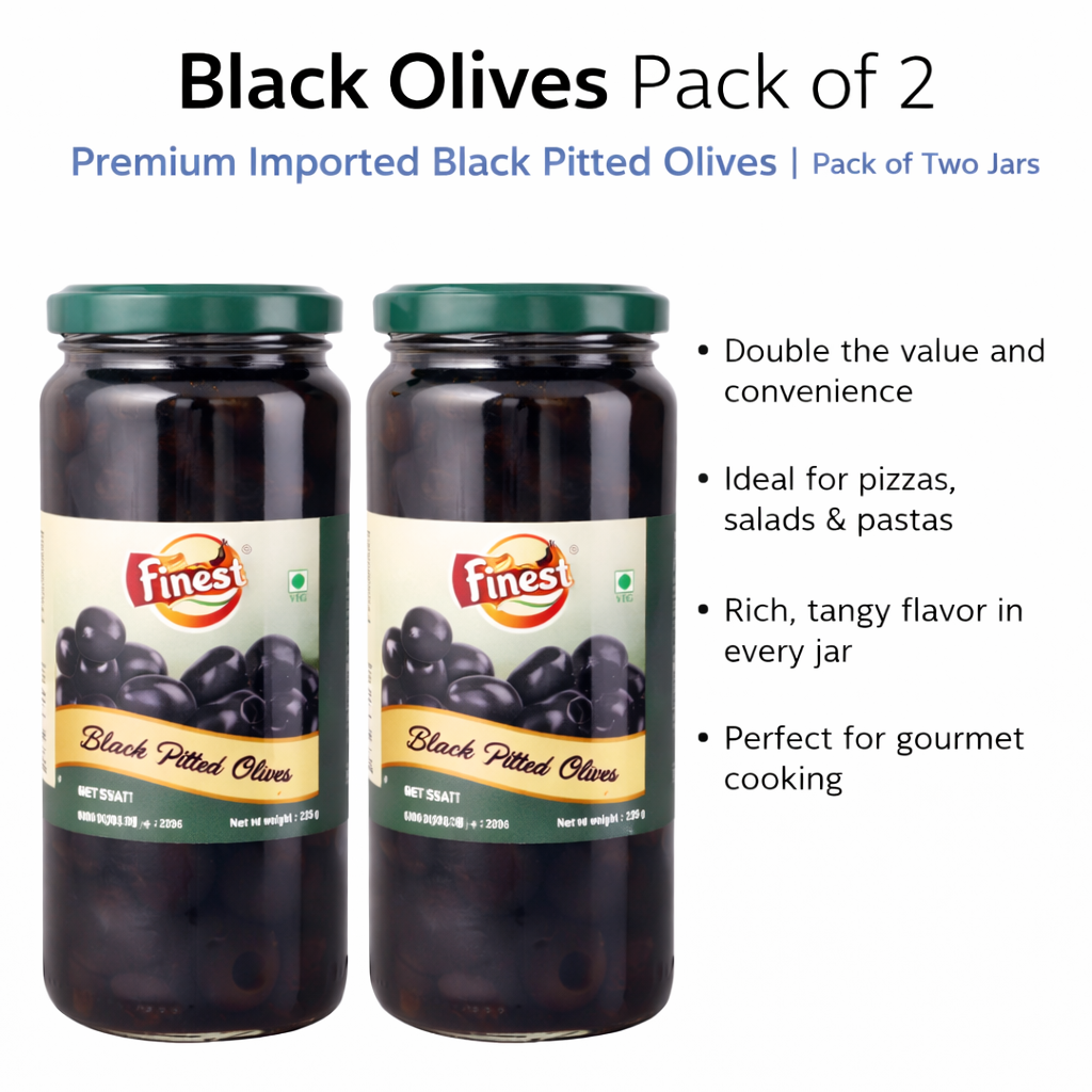 Luciana Pitted Black Olives | Ready-to-Use Seedless Black Olives for Pizza, Pasta & Salads