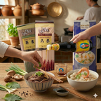 ZorbaFood Asian Noodles Kit – Soba, Udon & Rice Stick Noodles with Soy Sauce