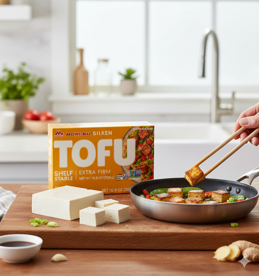 MORI-NU Silken Tofu Extra Firm | Shelf-Stable Tofu for Grilling & Cooking | 308g