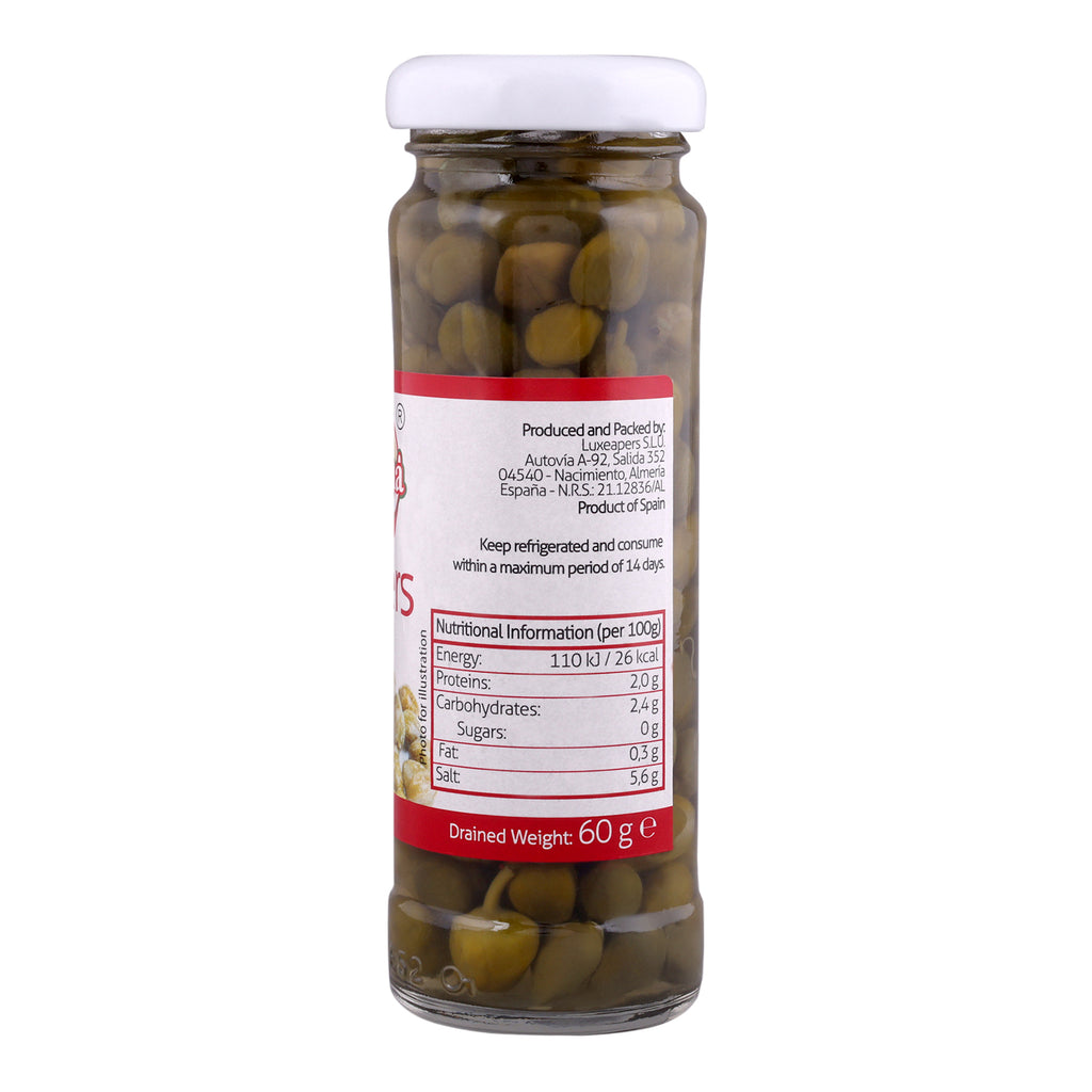 Luciana Capers in Brine | Premium Pickled Capers for Italian & Mediterranean Recipes | Ready to Use | Vegetarian 100g Pack of 2