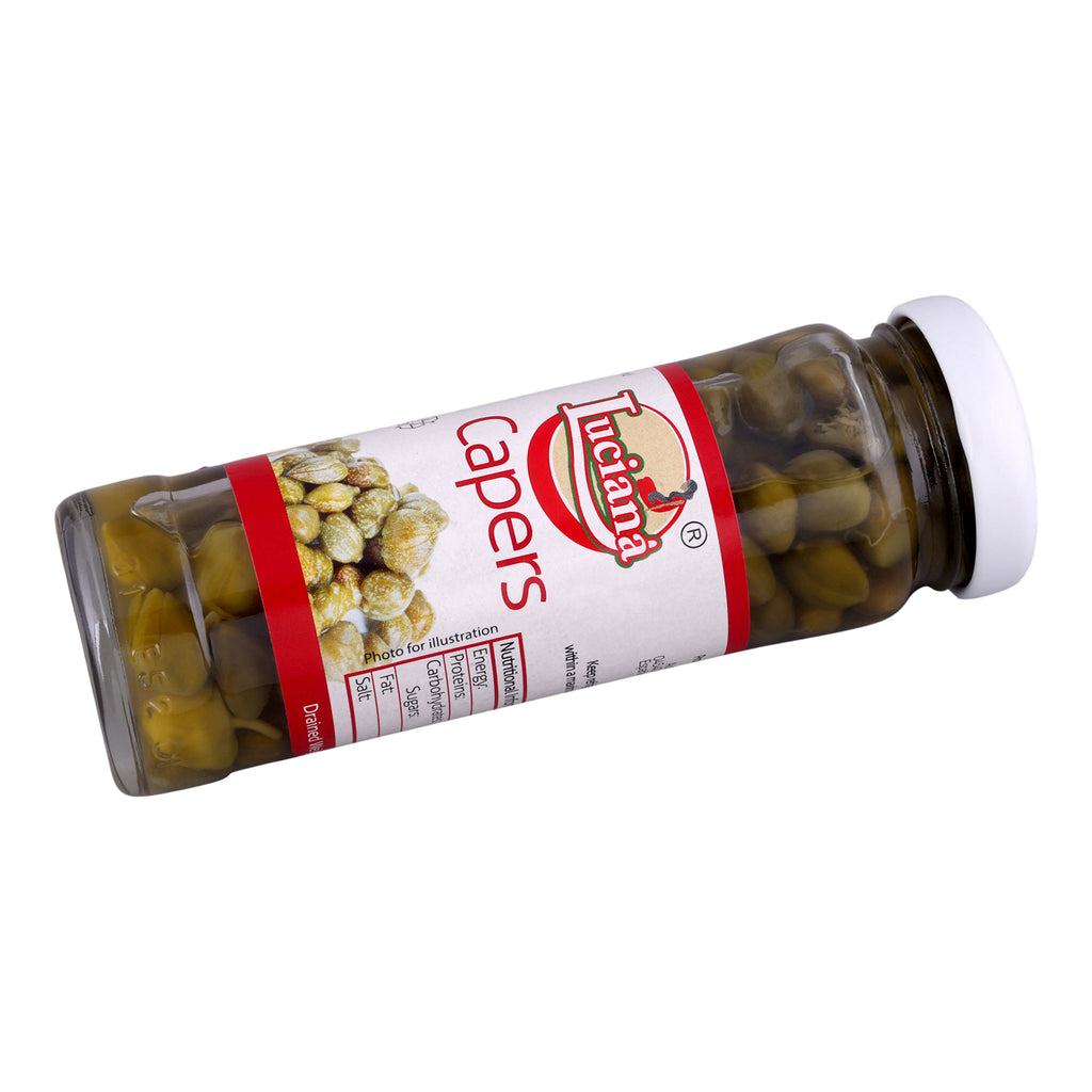 Luciana Capers in Brine | Premium Pickled Capers for Italian & Mediterranean Recipes | Ready to Use | Vegetarian 100g Pack of 2