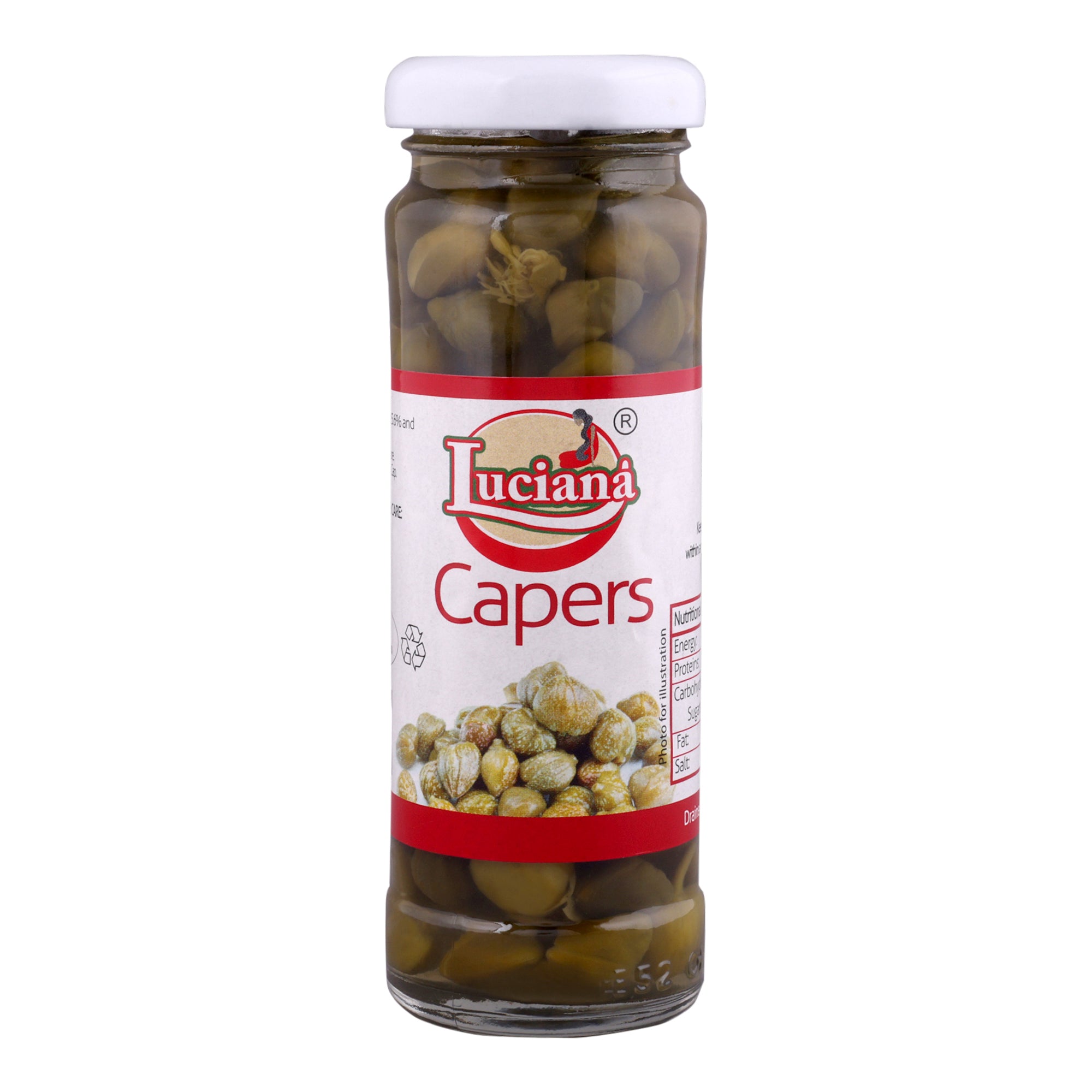 Luciana Capers in Brine | Premium Pickled Capers for Italian & Mediterranean Recipes | Ready to Use | Vegetarian 100g Pack of 2