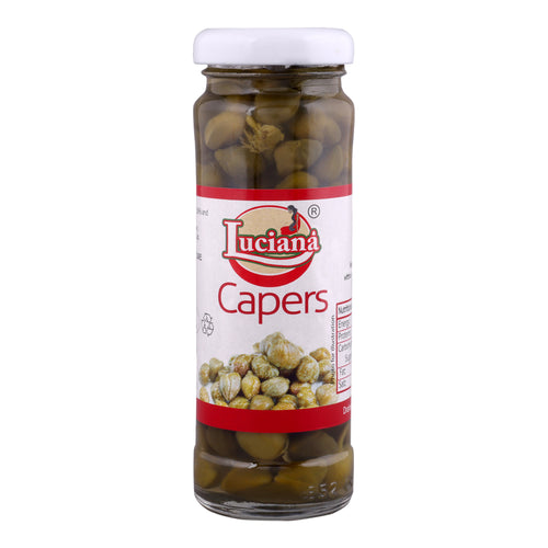 Luciana Capers in Brine | Premium Pickled Capers for Italian & Mediterranean Recipes | Ready to Use | Vegetarian 100g Pack of 2