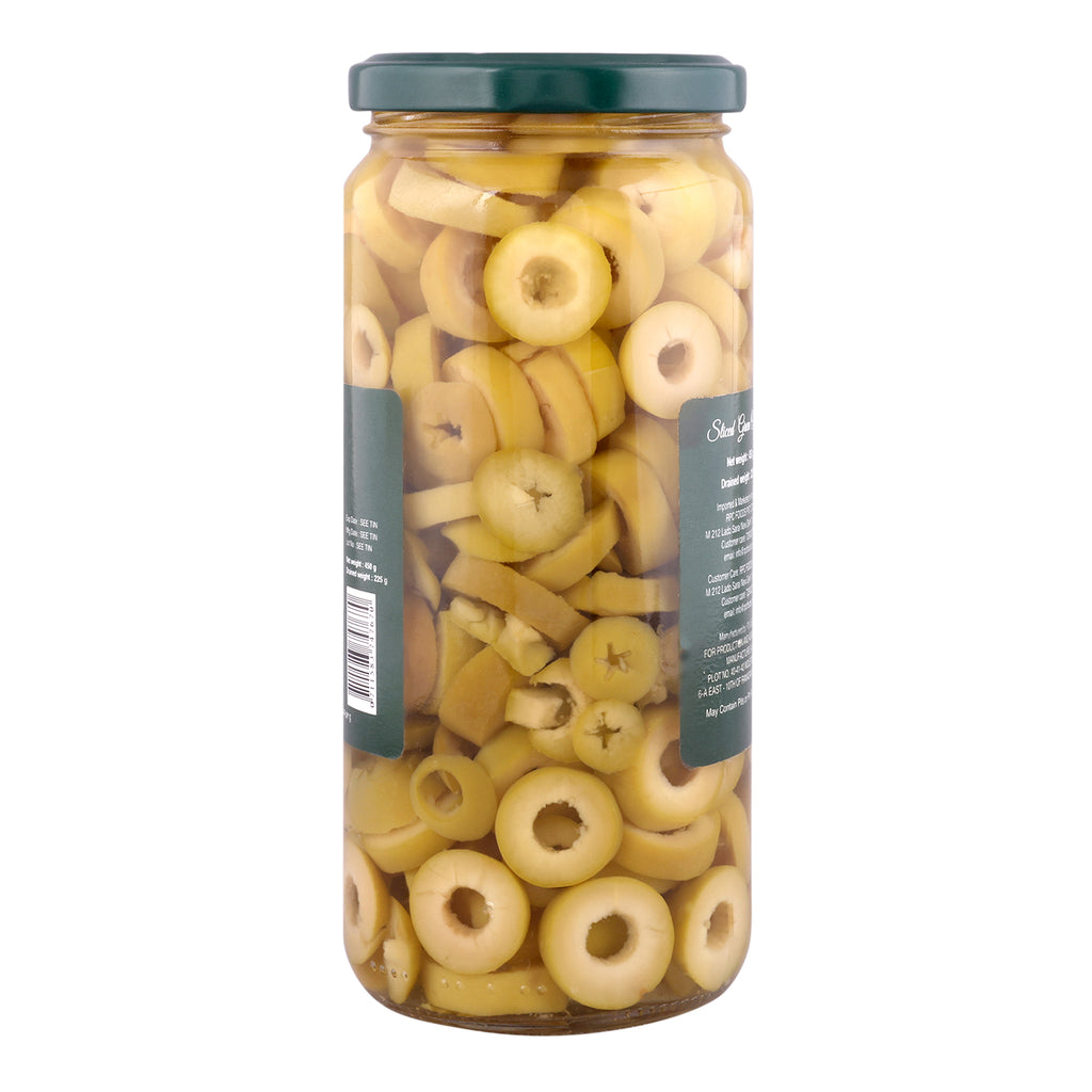 Luciana Sliced Green Olives for Pizza, Pasta & Salads | 454 g