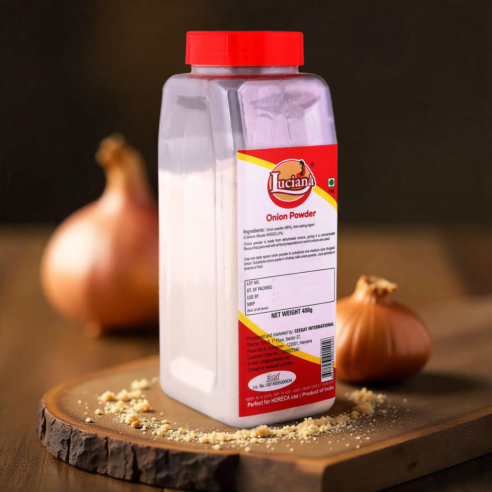 Luciana Onion Powder | Dehydrated Onion Spice for Cooking & Seasoning | 400g
