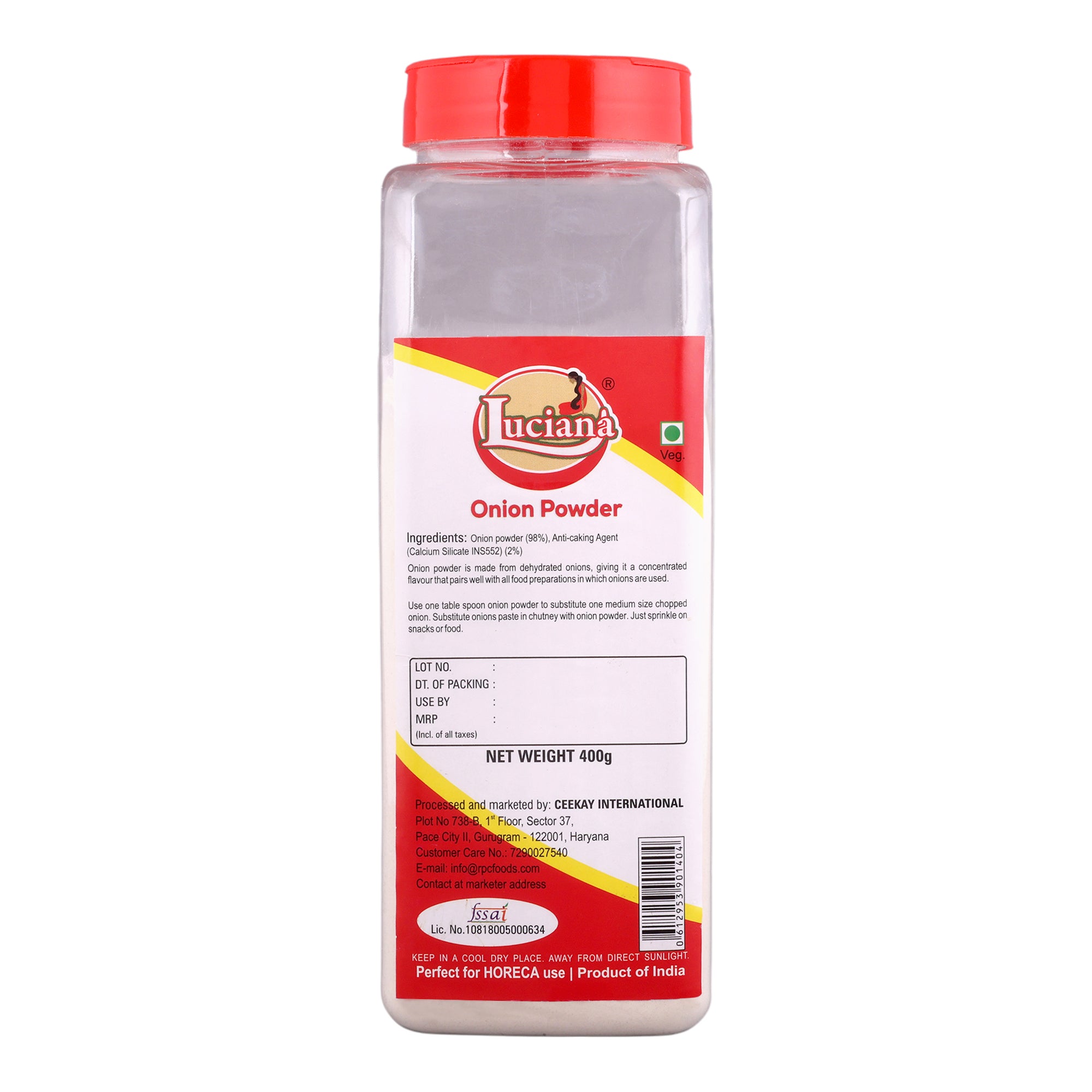 Luciana Onion Powder | Dehydrated Onion Spice for Cooking & Seasoning | 400g