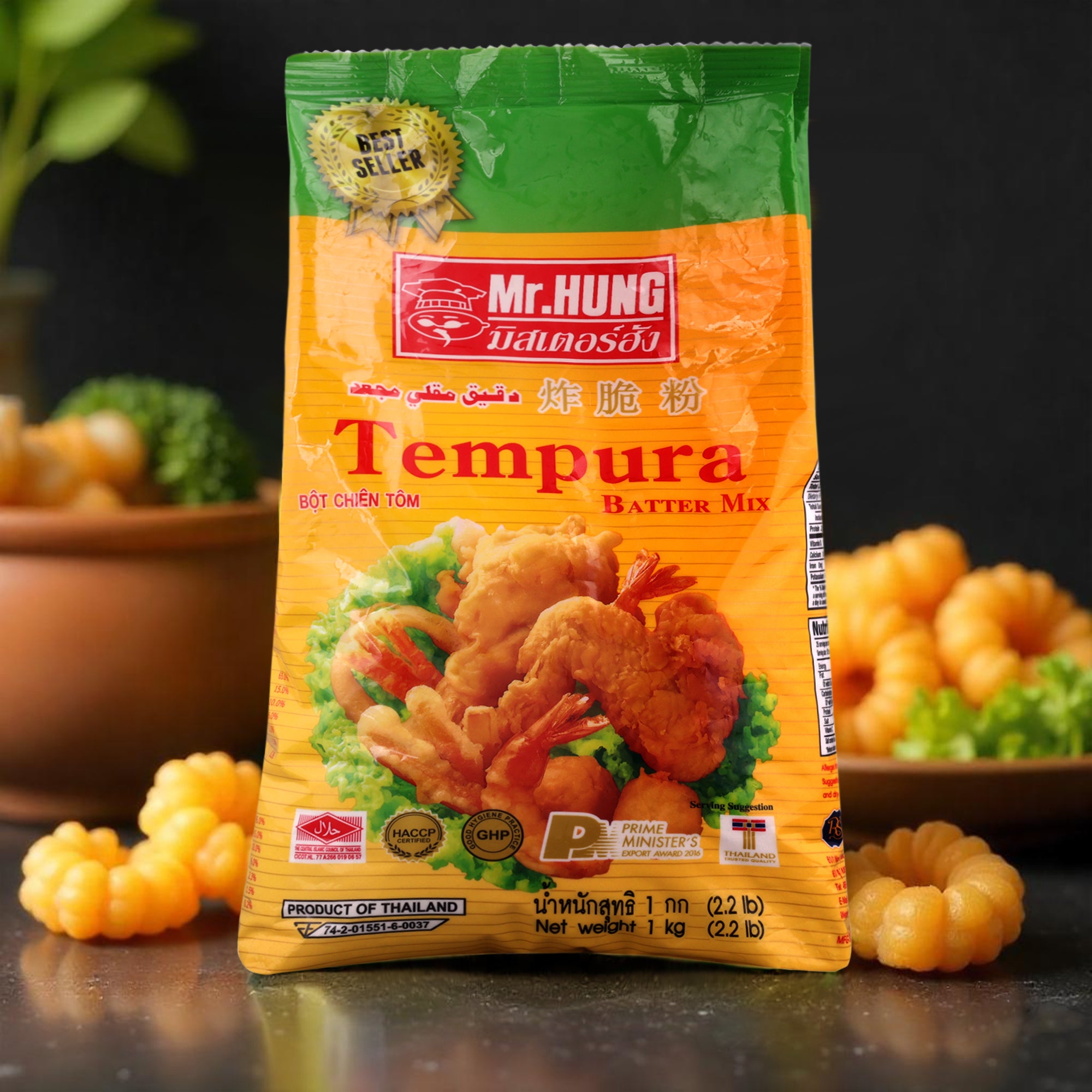 Mr. Hung Tempura Batter Mix | Crispy Tempura Frying Mix | Suitable for Vegetables & Seafood | 1 kg