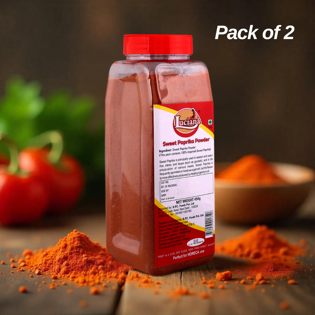 Luciana Sweet Paprika Powder | Mild Flavor Spice for Cooking & Seasoning | 450g