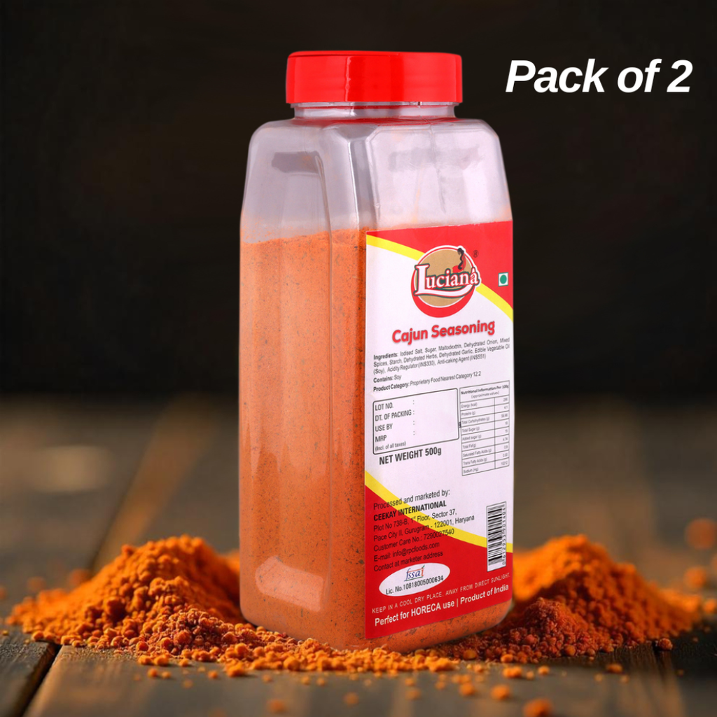Luciana Cajun Seasoning | Blend of Selected Spices for Cooking & Grilling | 500g  Pack of 2
