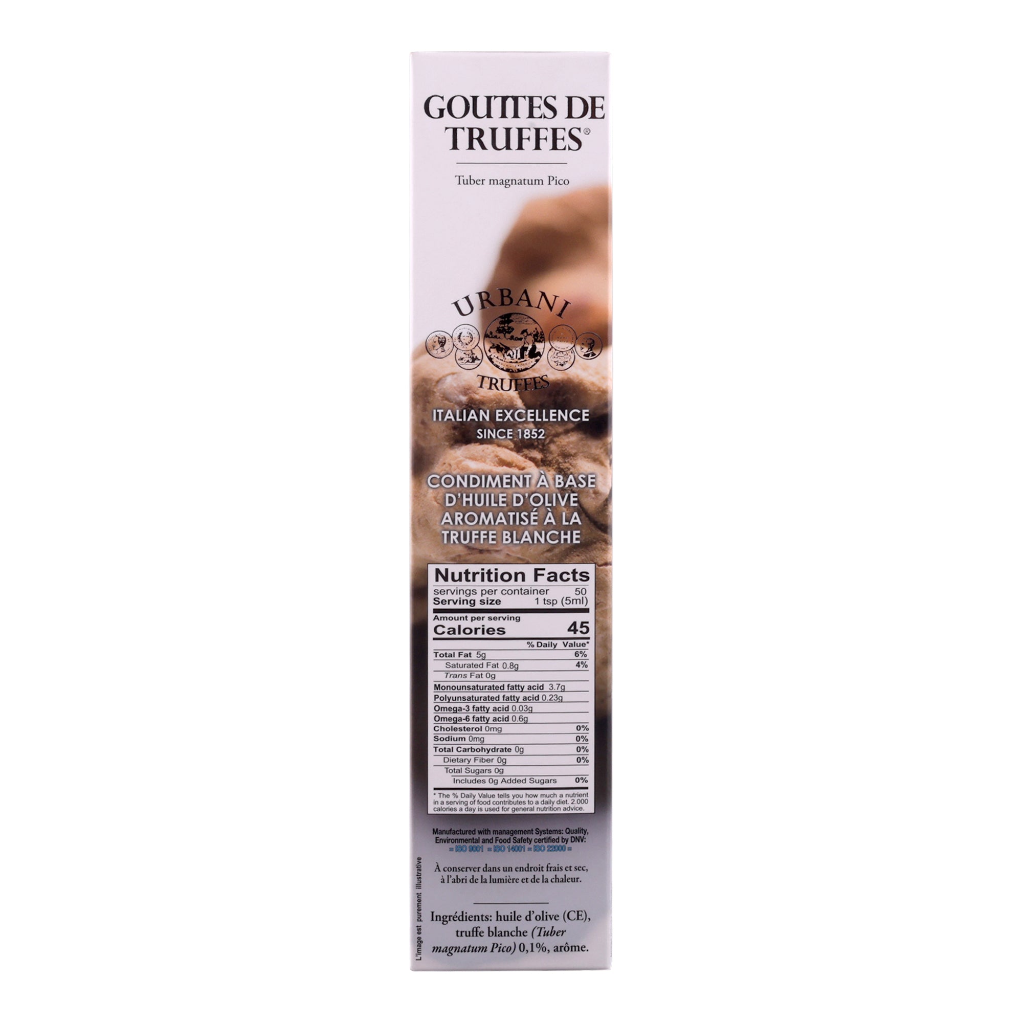 Urbani Goce di Tartufo White Truffle Flavoured Olive Oil | Italian Gourmet Condiment | 250 ml