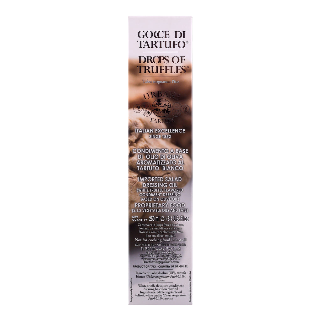 Urbani Goce di Tartufo White Truffle Flavoured Olive Oil | Italian Gourmet Condiment | 250 ml
