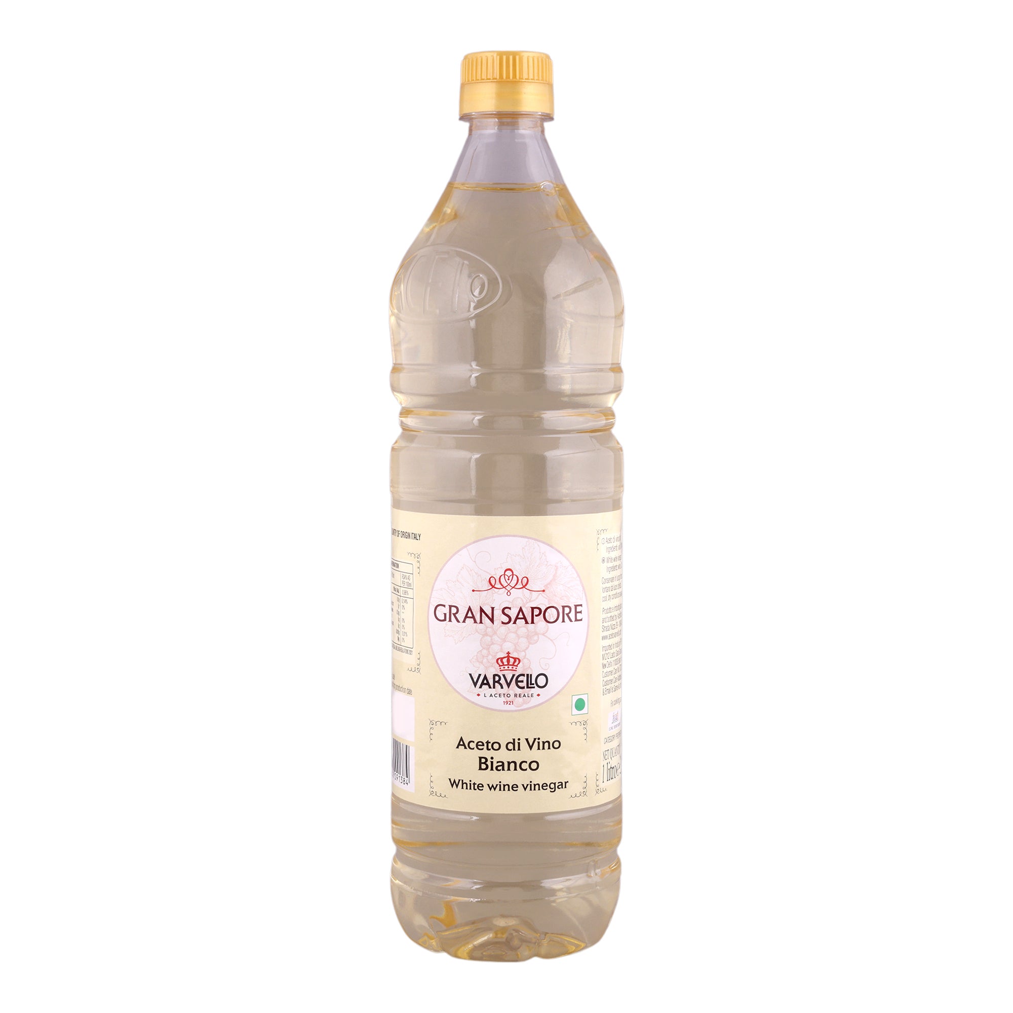 Varvello Gran Sapore White Wine Vinegar (Aceto di Vino Bianco), 500ml Pack of 2