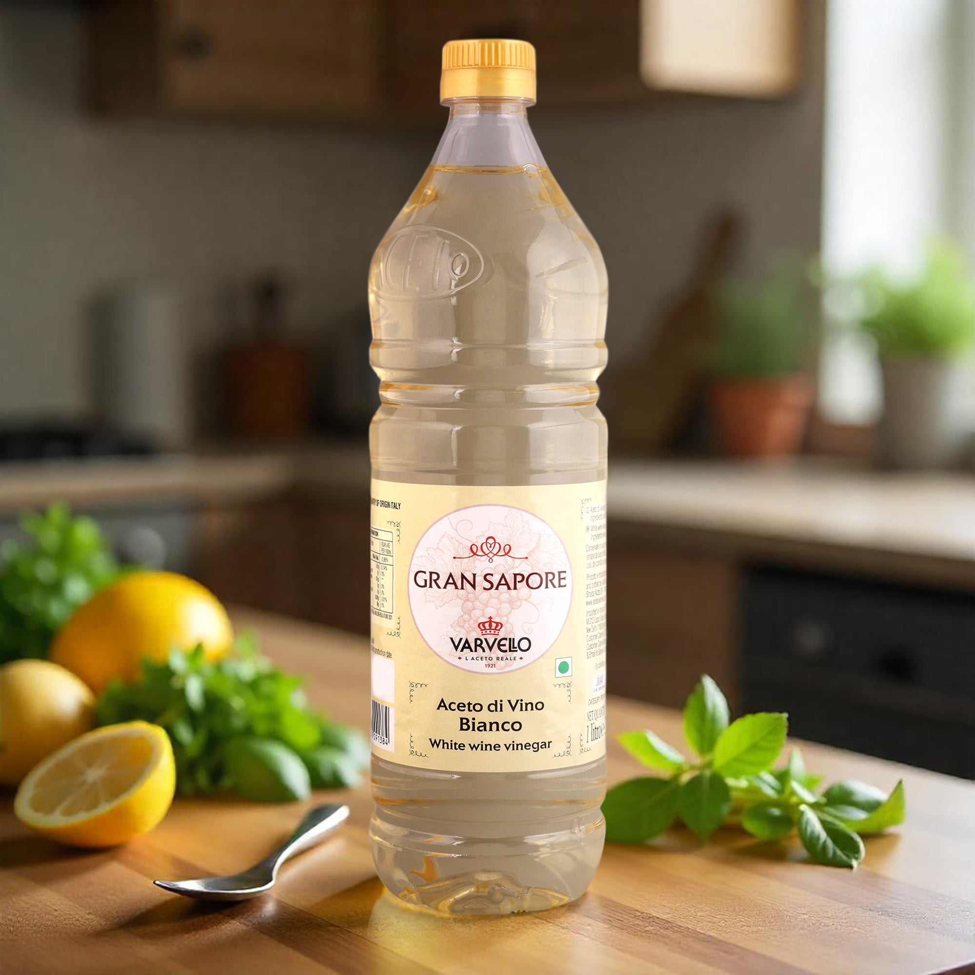 Varvello Gran Sapore White Wine Vinegar (Aceto di Vino Bianco), 500ml Pack of 2