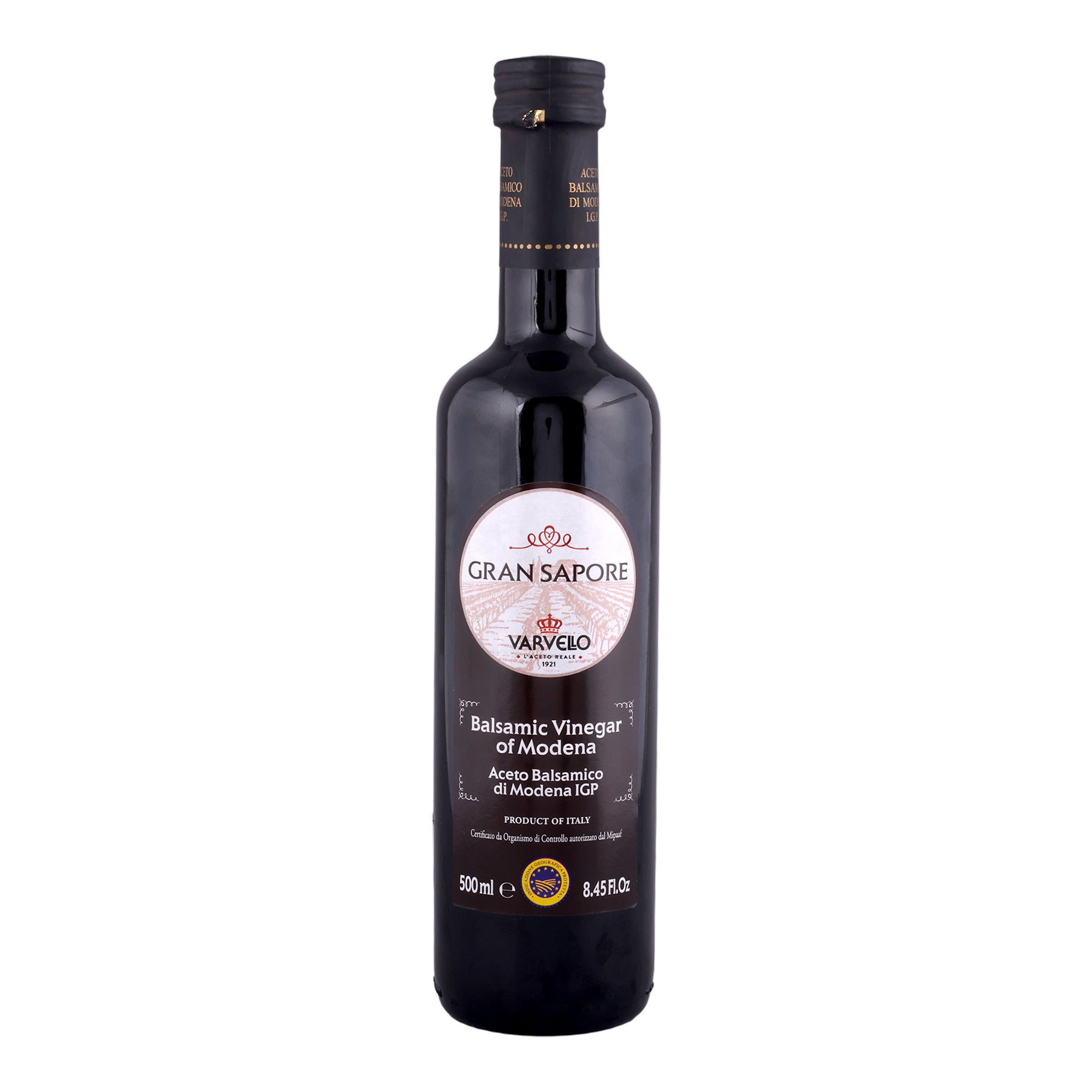 Gran Sapore Balsamic Vinegar of Modena IGP 500ml | Authentic Italian Balsamic Vinegar | Premium Salad Dressing, Marinade & Cooking Vinegar