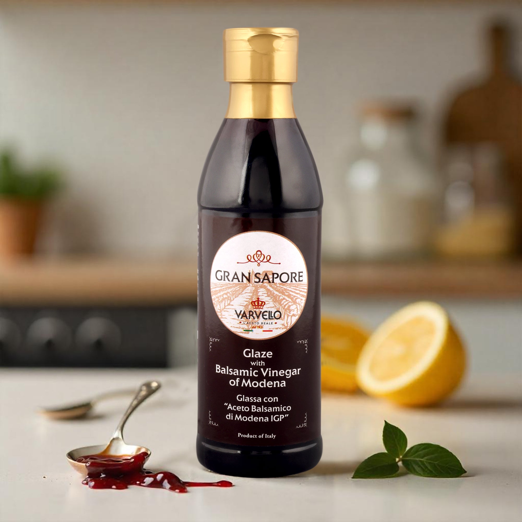 Varvello Gran Sapore Balsamic Glaze with Balsamic Vinegar of Modena IGP | Pack of 2