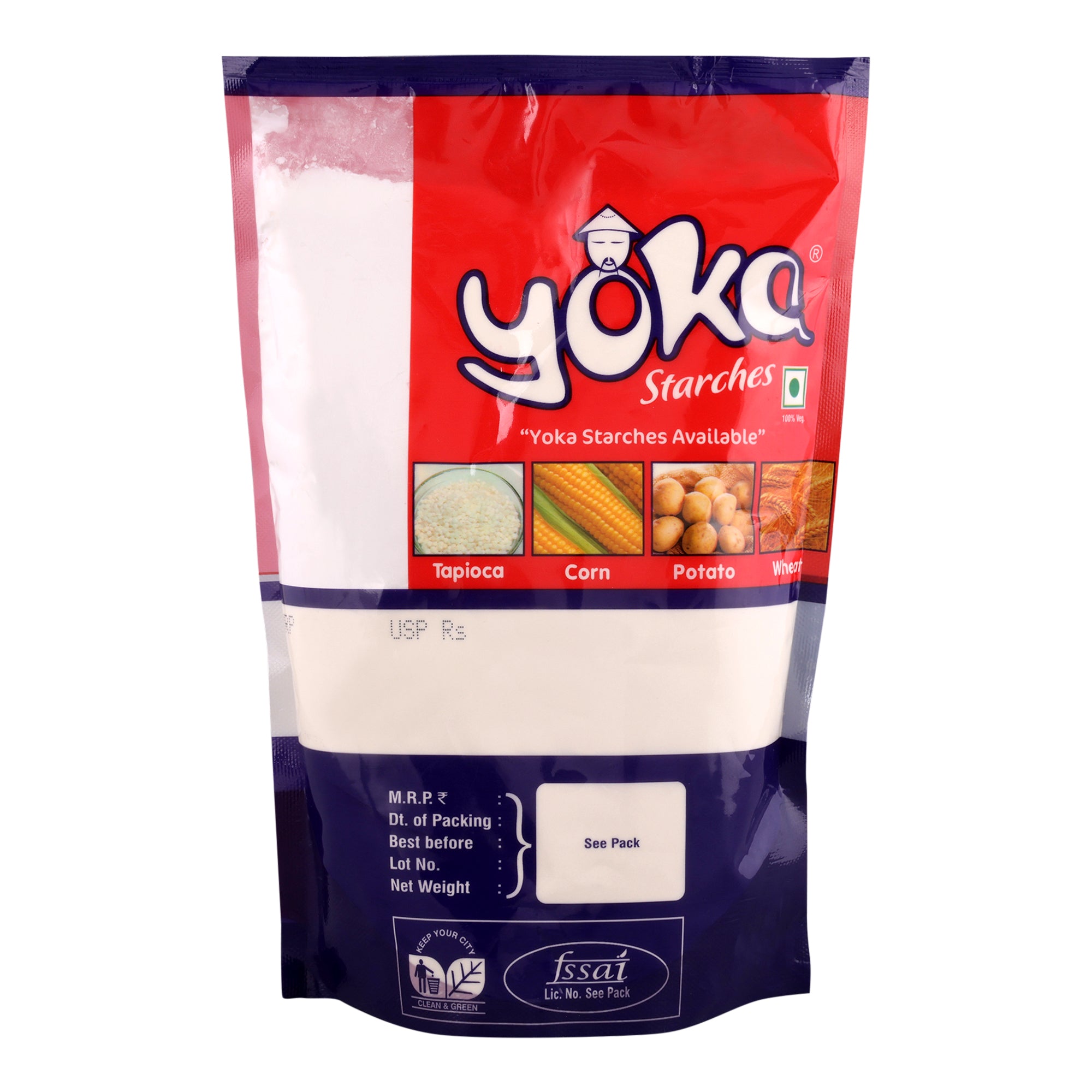 Yoka Starches Corn Flour | Fine & Smooth Corn Starch Powder |500g