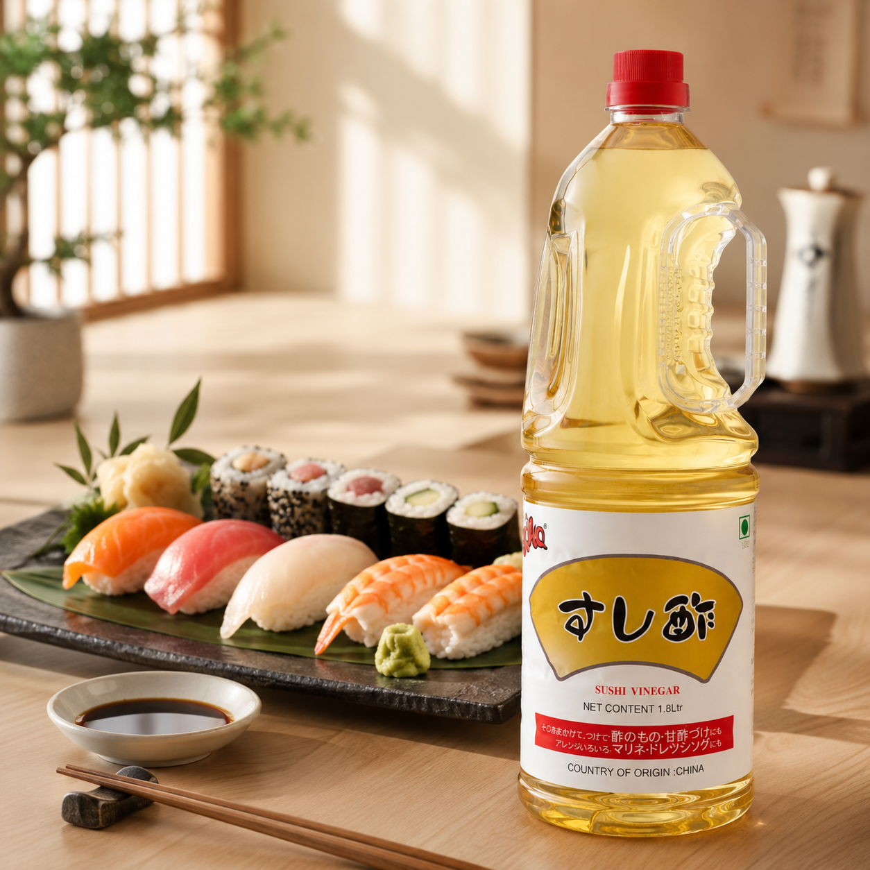 Yoka Sushi Vinegar 1.8L | Authentic Japanese Sushi Rice Vinegar | Perfect for Sushi Rice, Salads, Marinades & Pickling | 1800ml